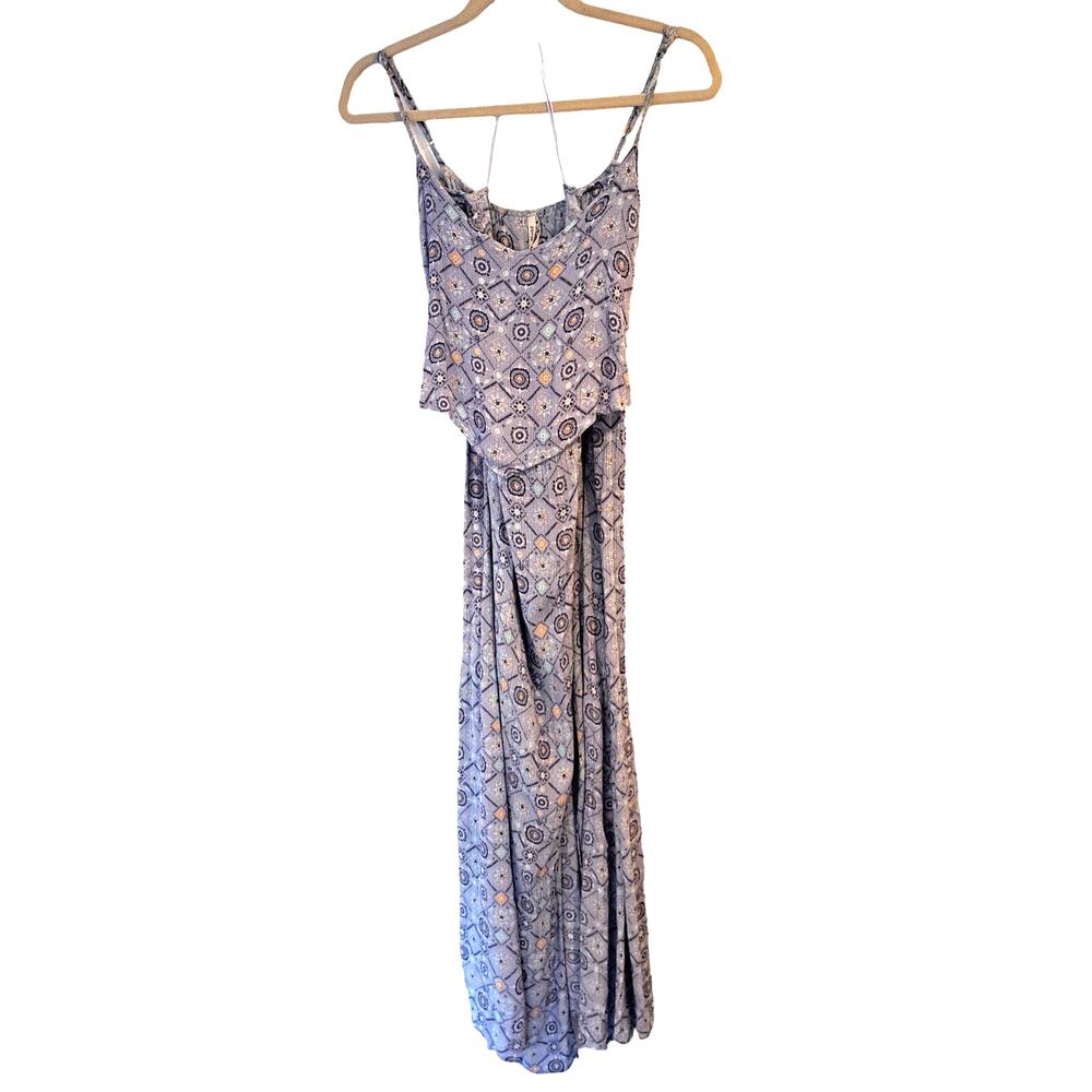 Mudd XL Sundress Lt. Blue Geometric Pattern Maxi Boho‎ - Picture 2 of 9